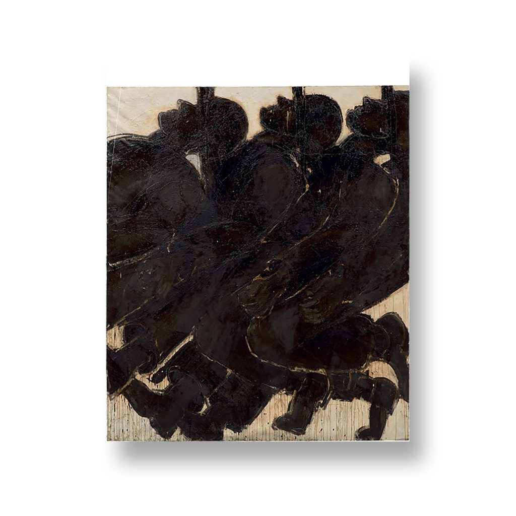 Lester-Johnson-Three-Men-with-Hats-Walking-#2